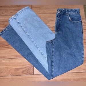 GARAGE two-toned 90’s straight jeans